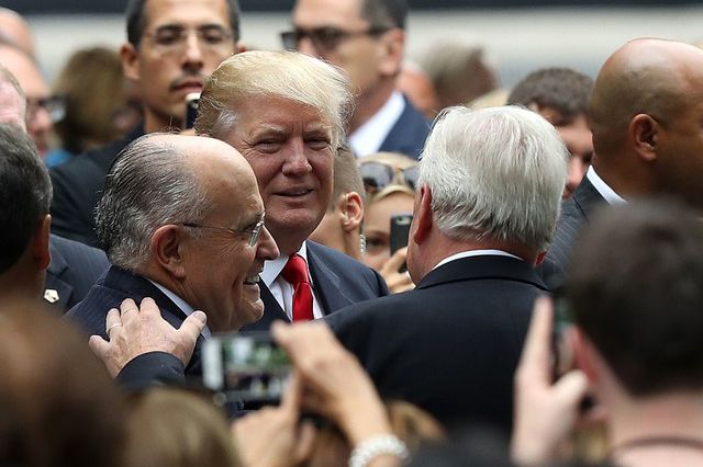 Trump and Giuliani at this year's 9/11 commemoration.